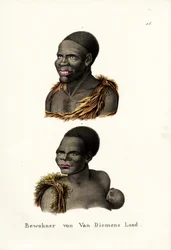 Tasmanska aboriginer - Van Diemens land, 1824